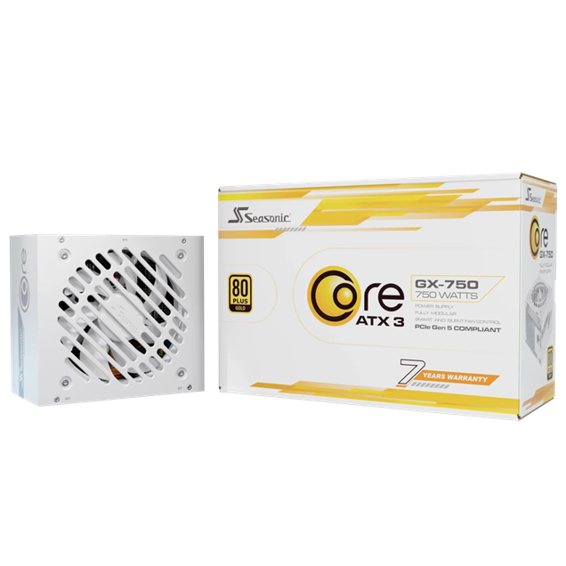 750W Seasonic CORE GX White ATX 3.1 Modular 80 Plus Gold PSU